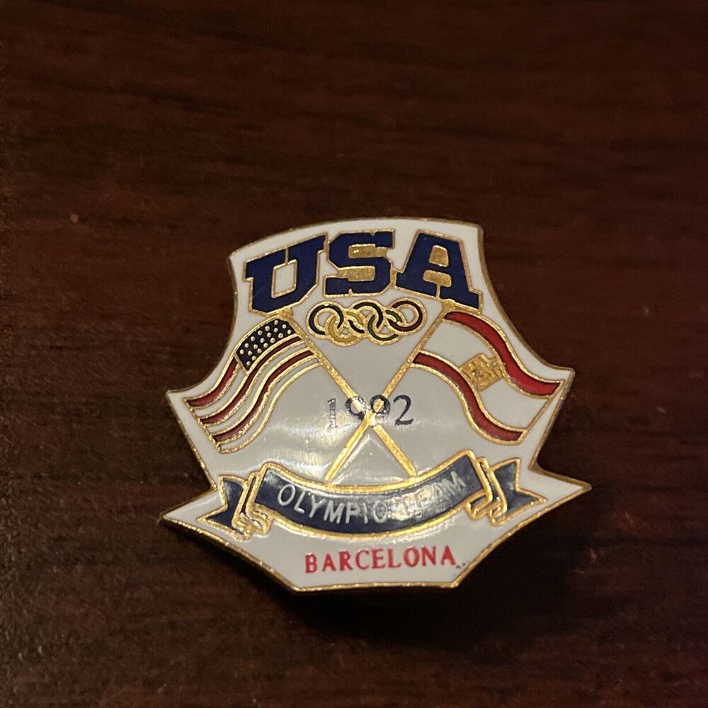Vintage 1992 Barcelona Summer Olympics Team USA Lapel Hat Pin